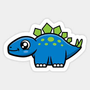 Stegosaurus Dinosaur (Blue and Green) Sticker